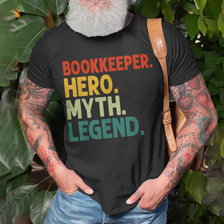 Buchhalter Hero Myth Legend Retro Vintage Buchhaltung T-Shirt Geschenke für alte Männer