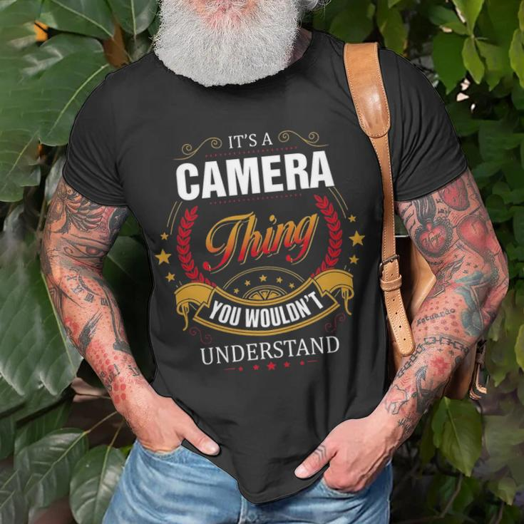 Camera Family Crest Camera Camera Clothing CameraCamera T Gifts For The Camera Unisex T-Shirt Gifts for Old Men