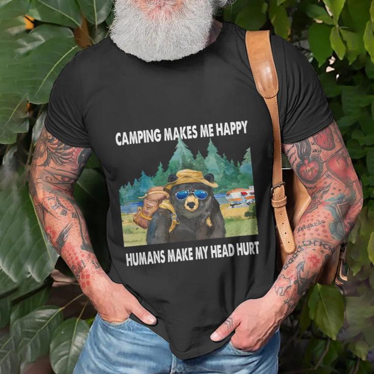 Camping Makes Me Happy Humans Make My Head Hurt T-Shirt Geschenke für alte Männer