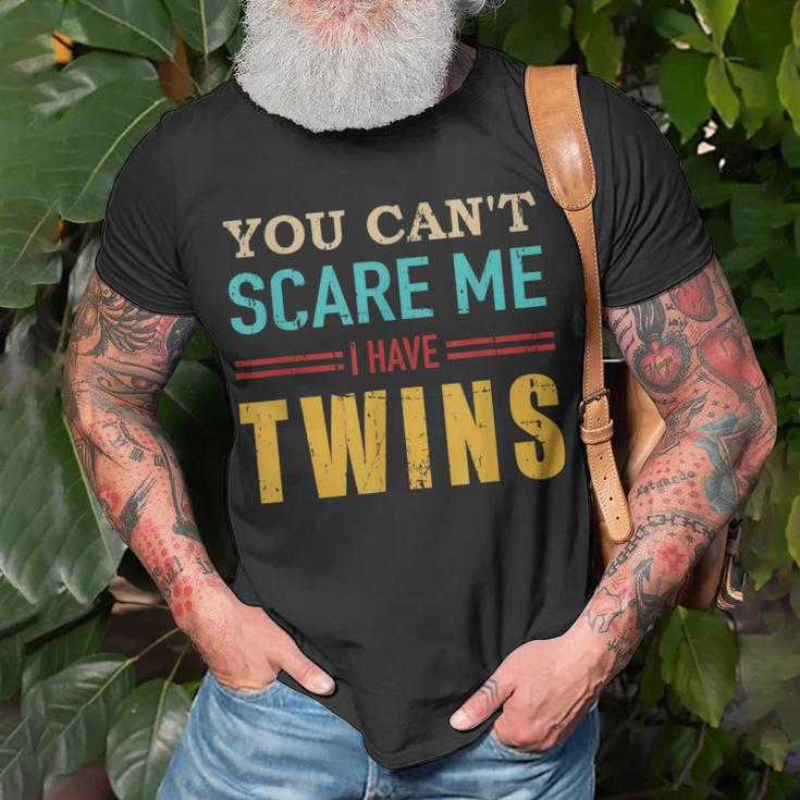 You Cant Scare Me I Have Twins Vintage For Twin Dad T-Shirt Gifts for Old Men