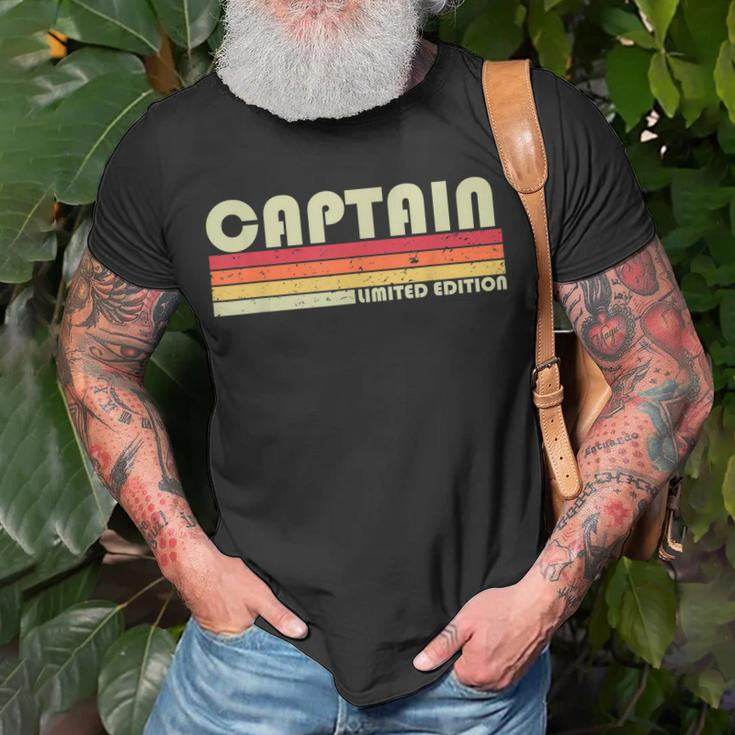 Captain Job Title Profession Birthday Worker Idea T-Shirt Gifts for Old Men