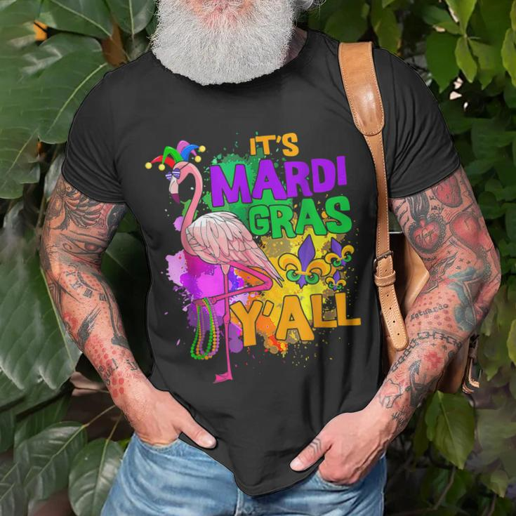Carnival Party Idea Flamingo Mardi Gras V3 T-Shirt Gifts for Old Men