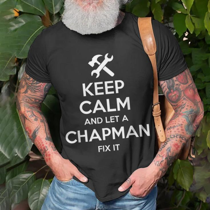Chapman Funny Surname Birthday Family Tree Reunion Gift Idea Unisex T-Shirt Gifts for Old Men