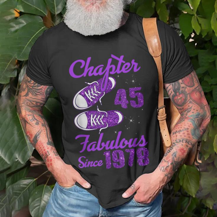 Chapter 45 Fabulous Since 1978 Purple 45Th Birthday Unisex T-Shirt Gifts for Old Men