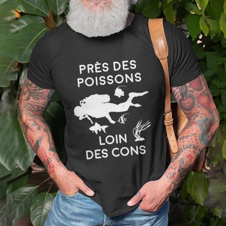 Chasse Sous Marine Plongée T-Shirt Geschenke für alte Männer