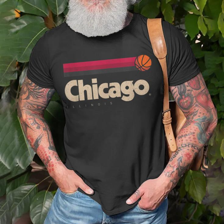 Chicago Basketball B-Ball City Illinois Retro Chicago T-Shirt Gifts for Old Men