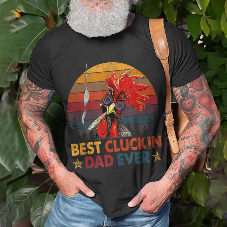 Chicken Dad Funny Farm Best Cluckin Dad Ever Chicken Design Unisex T-Shirt Gifts for Old Men