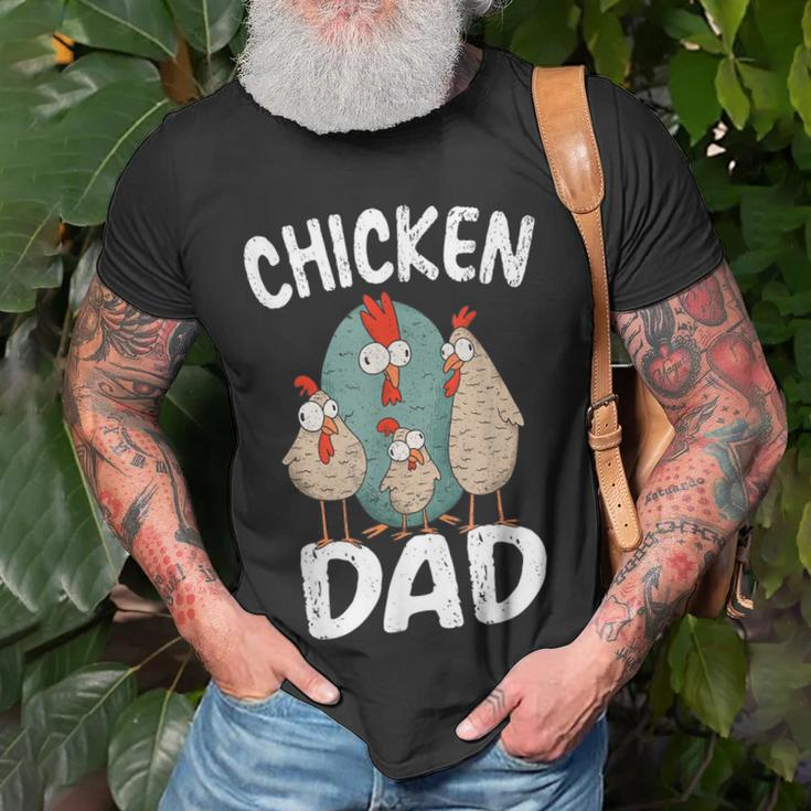 Chicken Dad Funny Fathers Day Men Kids Unisex T-Shirt Gifts for Old Men