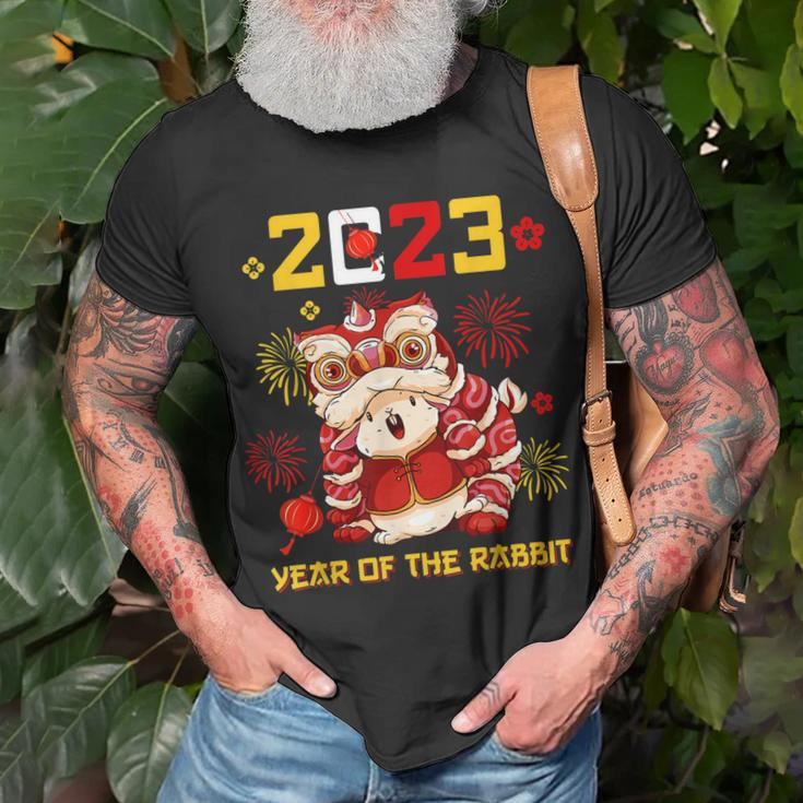 Chinese New Year 2023 Cute Dragon Year Of The Rabbit Zodiac T-shirt Gifts for Old Men