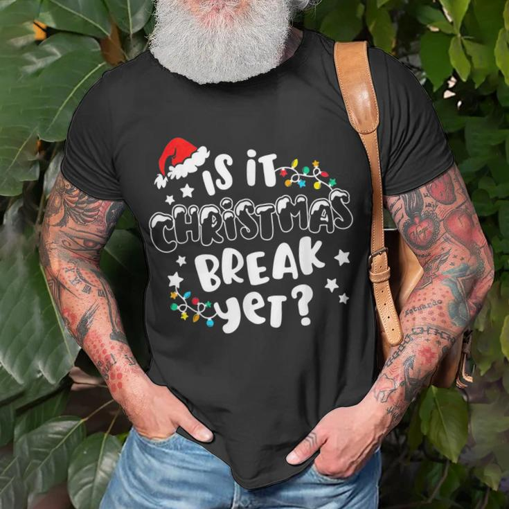 Is It Christmas Break Yet Christmas Lights For Teacher Women T-shirt Gifts for Old Men