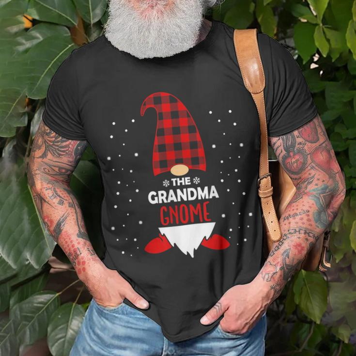 Christmas Grandma Gnome Red Plaid Funny Xmas Gnomes Pajama Unisex T-Shirt Gifts for Old Men