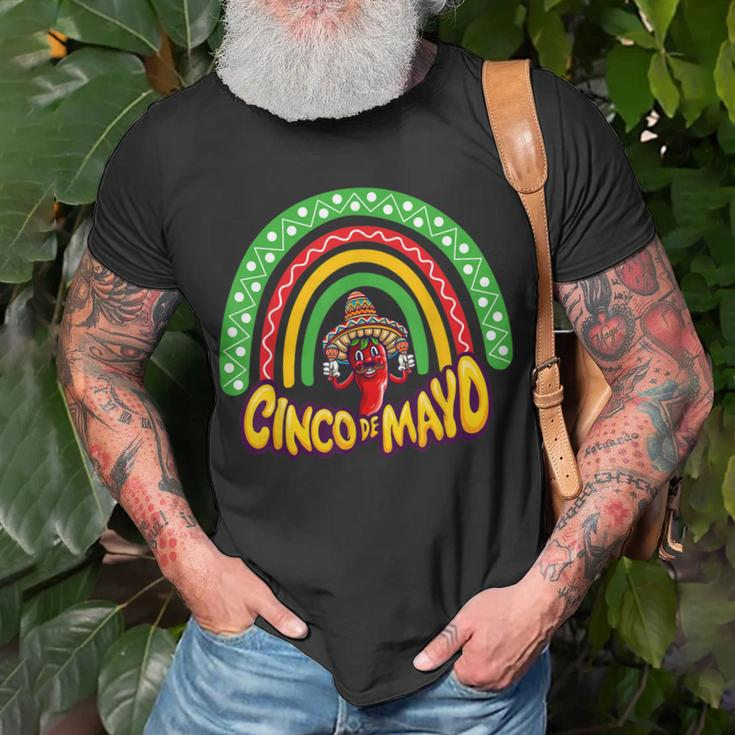 Cinco De Mayo Surprise 5 De Mayo Viva Mexico Sombrero Maraca Unisex T-Shirt Gifts for Old Men