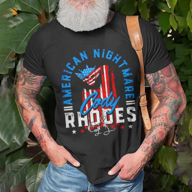 Cody Rhodes American Nightmare Usa Flag Signature Unisex T-Shirt Gifts for Old Men
