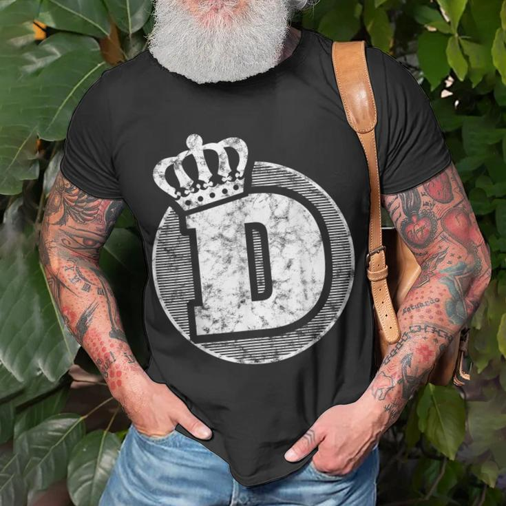 Cool Abc Name Letter D Character D Case Alphabetical D T-Shirt Gifts for Old Men