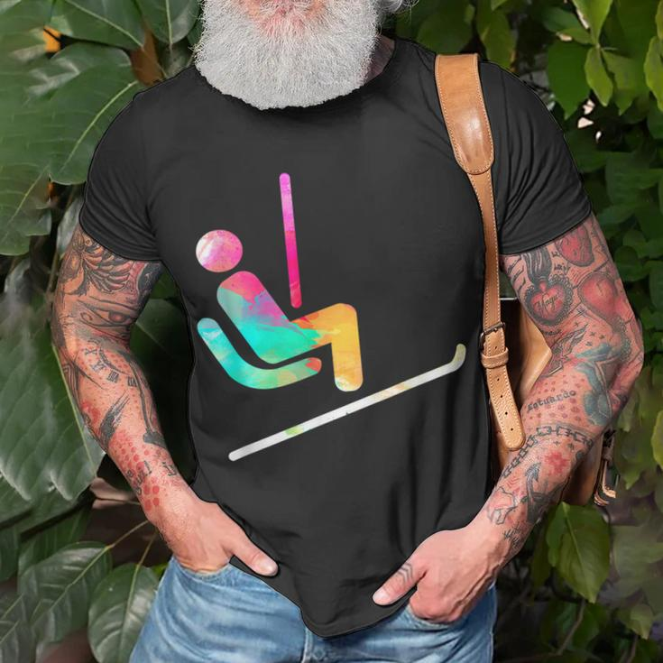 Cool Ski Skier Art Winter Sports Skiing Athlete Holiday T-shirt Gifts for Old Men