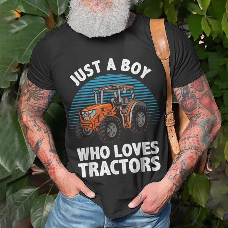 Cool Tractor For Boys Kids Toddler Farmtruck Farmer Driver Unisex T-Shirt Gifts for Old Men