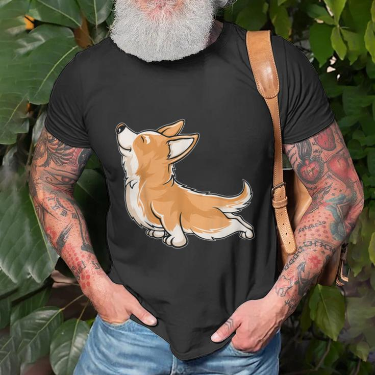 Corgi Yoga Welsh Corgi Shirt Corgi Novelty T-Shirt Geschenke für alte Männer
