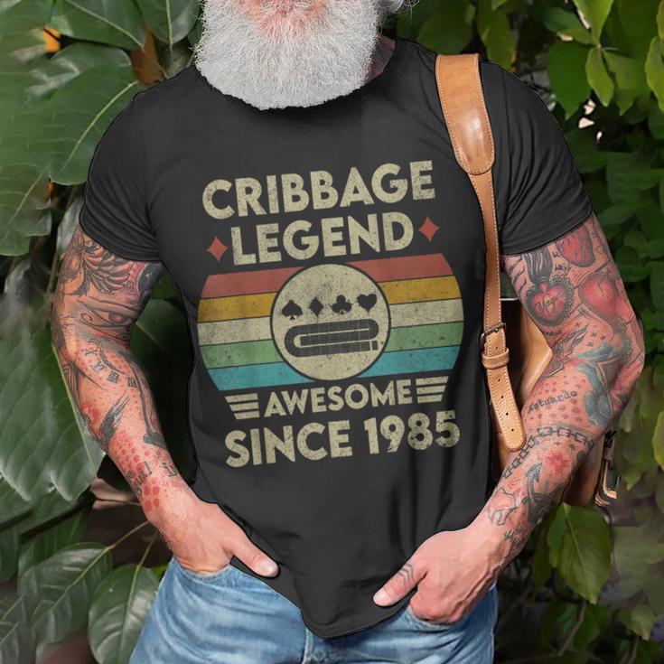 Cribbage Legend 37 Jahre Alt Fantastisch Seit 1985 Cribbage T-Shirt Geschenke für alte Männer