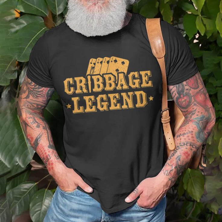 Cribbage Legend Kartenspiel Spieler V2 T-Shirt Geschenke für alte Männer