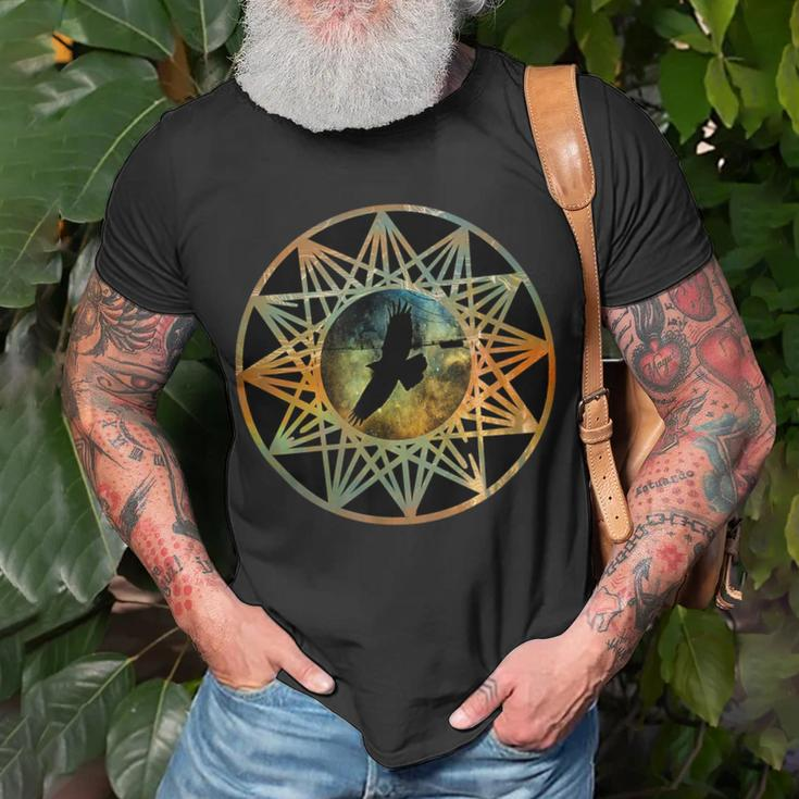 Crow - Icarus - Crow Raven Sun Art T-shirt Gifts for Old Men