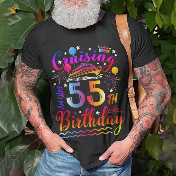 Cruising Into My 55 Year Old Bday Cruise 55Th Birthday Squad T-Shirt Gifts for Old Men