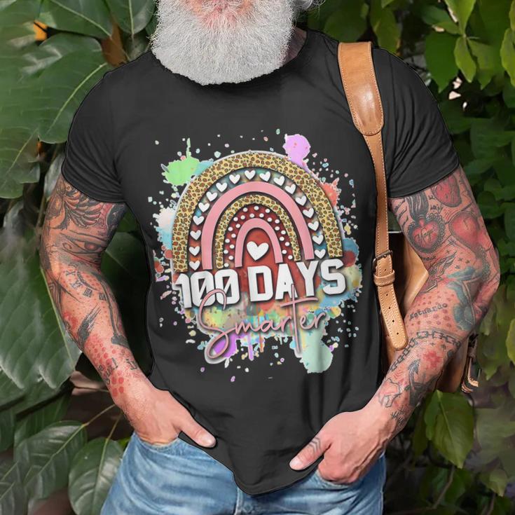 Cute 100 Days Smarter 100Th Day Of School Rainbow Leopard T-shirt ...