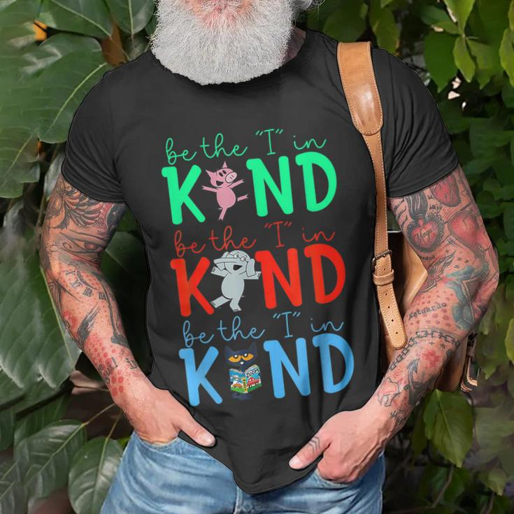 Cute Piggie Elephant Cat Motivational Kindness Quote Unisex T-Shirt Gifts for Old Men