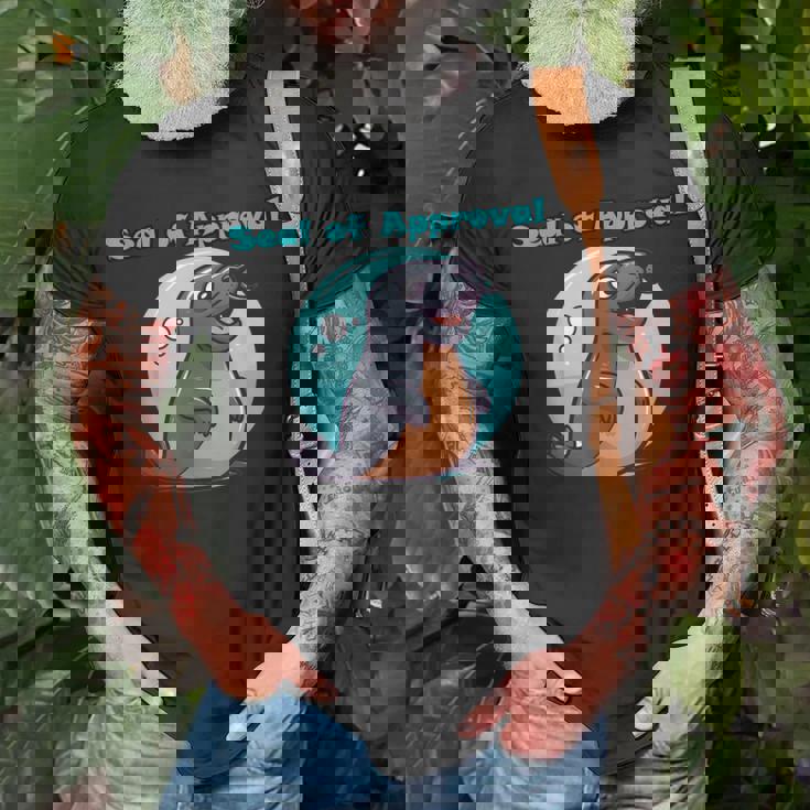 Cute Seal Of Approval Unisex T-Shirt Gifts for Old Men