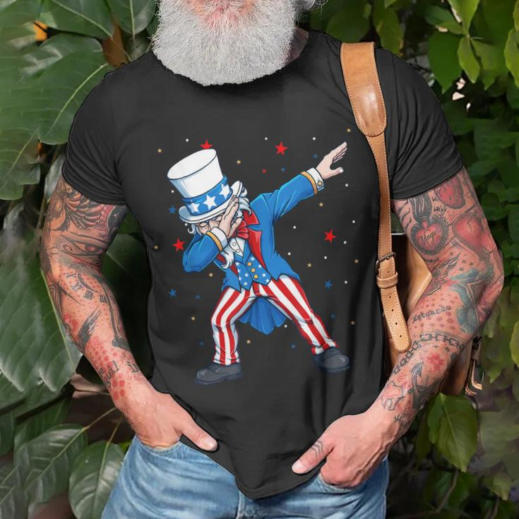 Dabbing Uncle Sam 4Th Of July Kids Boys Men Unisex T-Shirt Gifts for Old Men