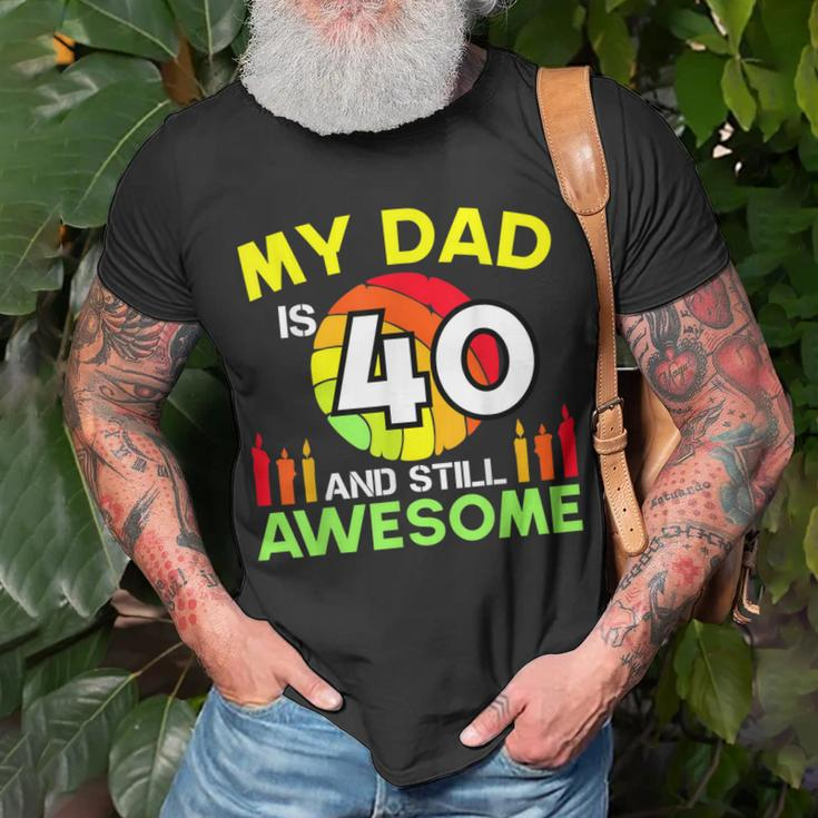 My Dad Is 40 And Still Awesome Vintage 40Th Birthday Father T-Shirt Gifts for Old Men