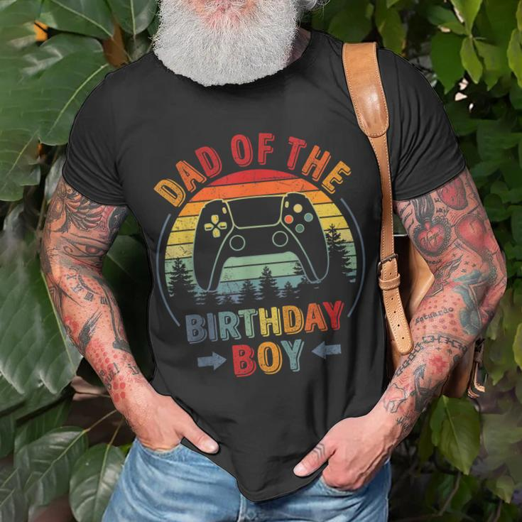 Dad Of The Birthday Boy Vintage Matching Gamer Birthday T-Shirt Gifts for Old Men
