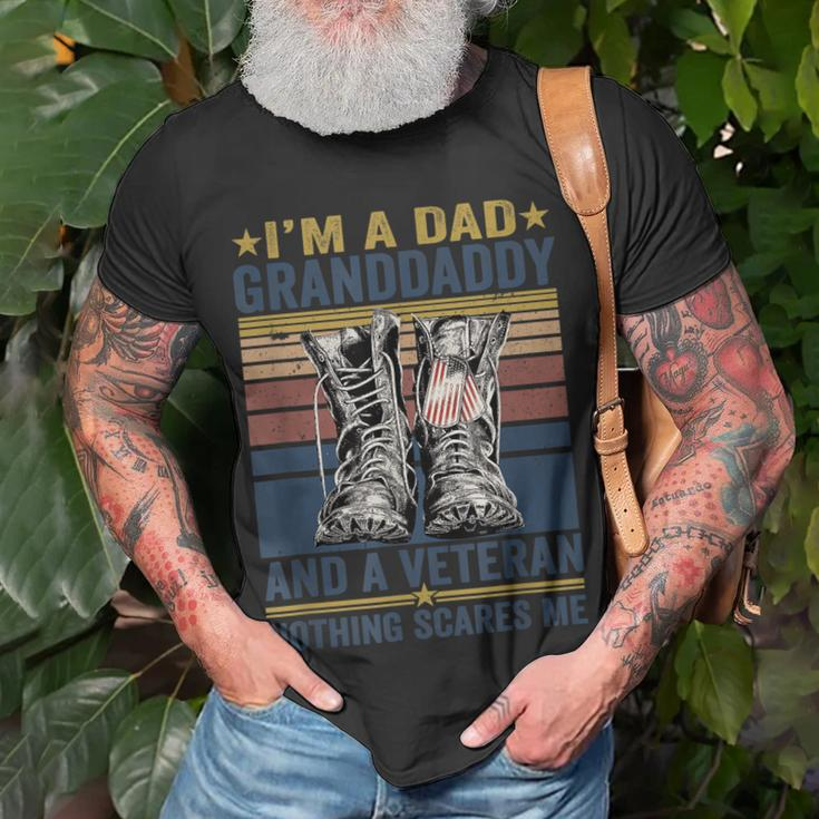 Mens Im Dad Granddaddy And A Veteran For Fathers Day T-Shirt Gifts for Old Men
