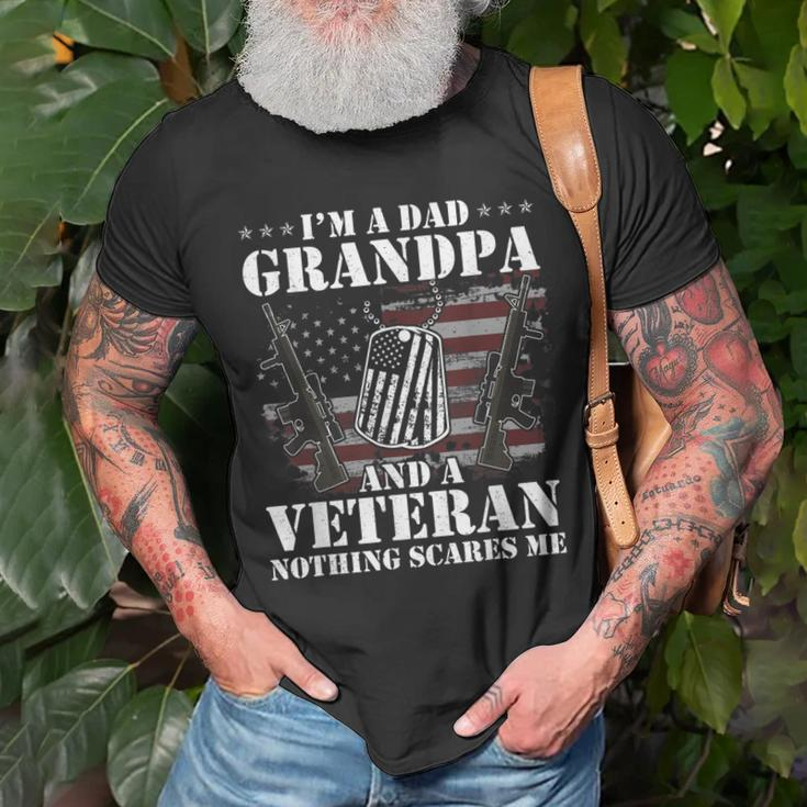 Im A Dad Grandpa And A Veteran Nothing Scares Me Vintage T-Shirt Gifts for Old Men