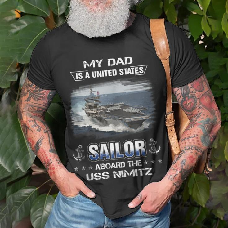 My Dad Is A Sailor Aboard The Uss Nimitz Cvn 68 T-Shirt Gifts for Old Men