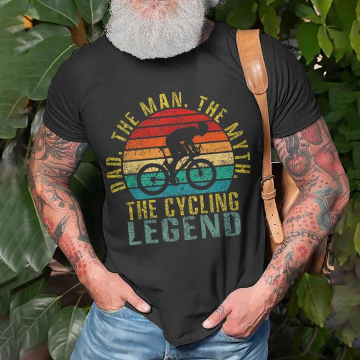 Dad The Man The Myth The Cycling Legend Funny Retro Unisex T-Shirt Gifts for Old Men