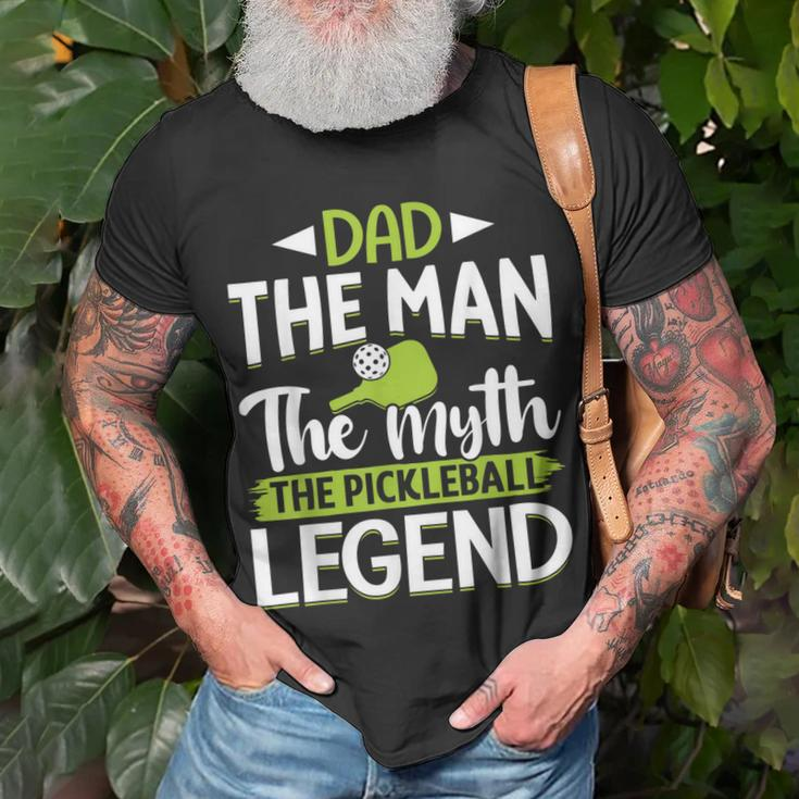 Dad The Man The Myth The Pickleball Legend Unisex T-Shirt Gifts for Old Men