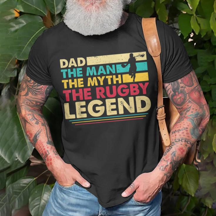 Dad The Man The Myth The Rugby Legend Gift For Mens Unisex T-Shirt Gifts for Old Men