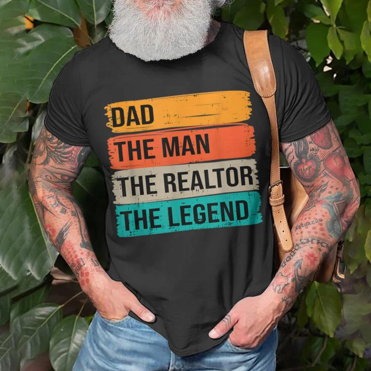 Dad The Man The Realtor The Legend Unisex T-Shirt Gifts for Old Men