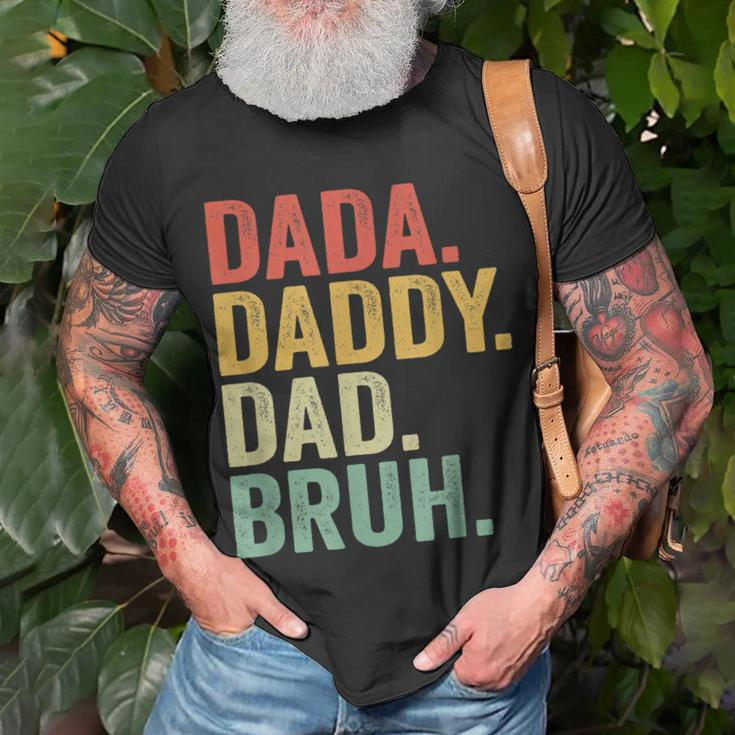 Dada Daddy Dad Bruh Who Loves From Son Boys Fathers Day Gift For Mens Unisex T-Shirt Gifts for Old Men