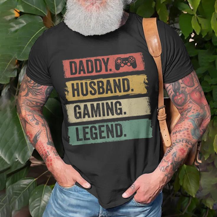 Daddy Ehemann Gaming Legende Vintage Video Gamer Papa Vater T-Shirt Geschenke für alte Männer