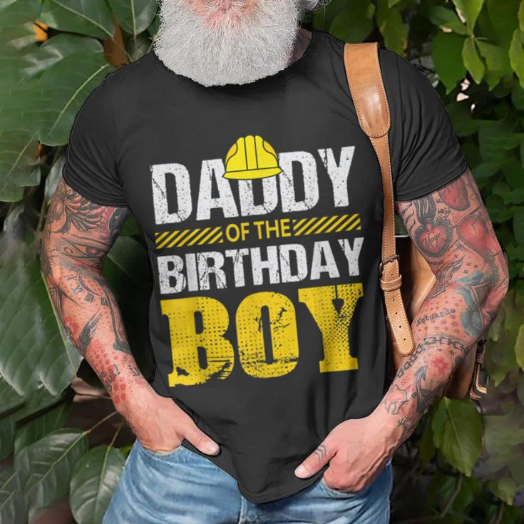 Daddy Of The Birthday Boy Construction Family Matching Unisex T-Shirt Gifts for Old Men