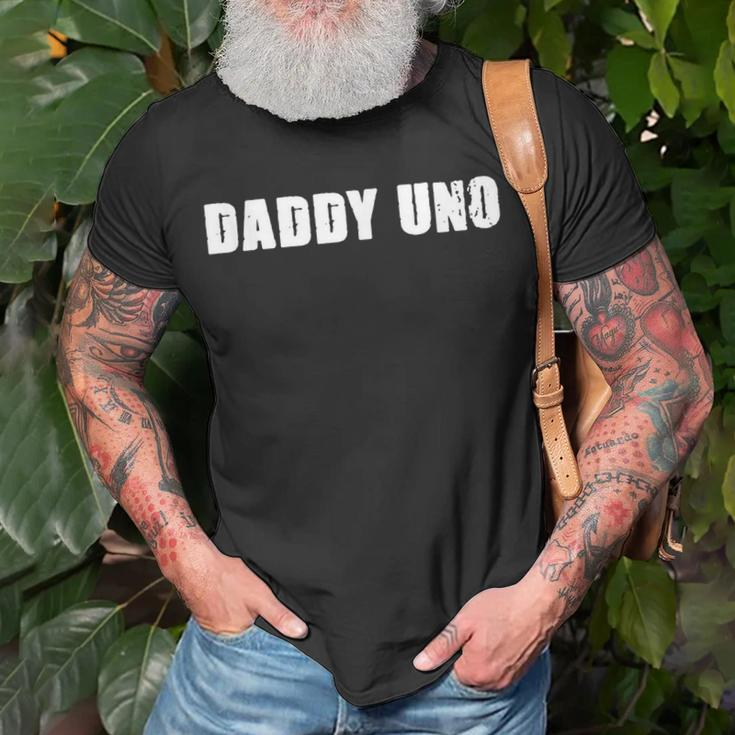 Daddy Uno Number One Best Dad Gift 1 Gift For Mens Unisex T-Shirt Gifts for Old Men