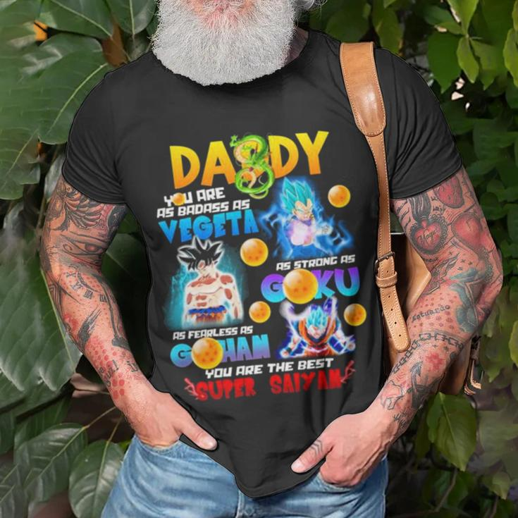 Daddy You Are The Best Super Saiyan Unisex T-Shirt Gifts for Old Men