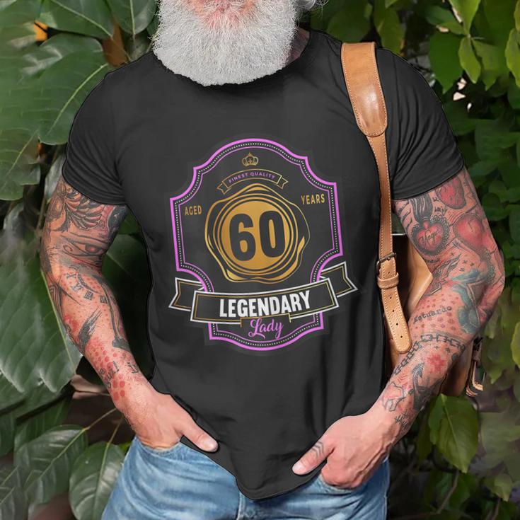 Damen 60 Geburtstag 60 Jahre Aged 60 Years Whisky Whiskey T-Shirt Geschenke für alte Männer