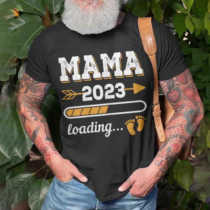 Damen Mama 2023 Loading Zukünftige Mutter 2023 Vintage T-Shirt Geschenke für alte Männer