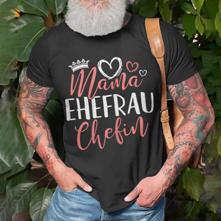 Damen Mama Ehefrau Chefin Lustiges Frauen Muttertag Geschenk T-Shirt Geschenke für alte Männer