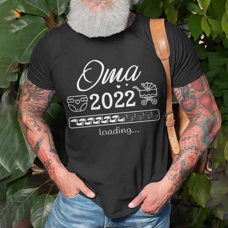 Damen Oma 2022 Loading T-Shirt, Schwangerschaftsverkündung Geschenke für alte Männer