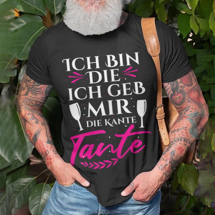 Damen Party Mädels Ich Bin Die Ich Geb Mir Die Kante Tante T-Shirt Geschenke für alte Männer