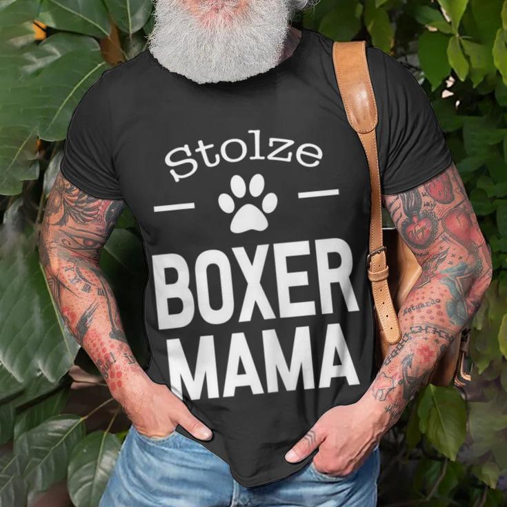 Damen Stolze Boxer Mama Dog Hunde Mutter Haustier T-Shirt Geschenke für alte Männer