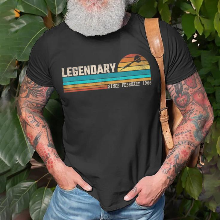 Darts Player Legende Seit Februar 1966 Geburtstag T-Shirt Geschenke für alte Männer